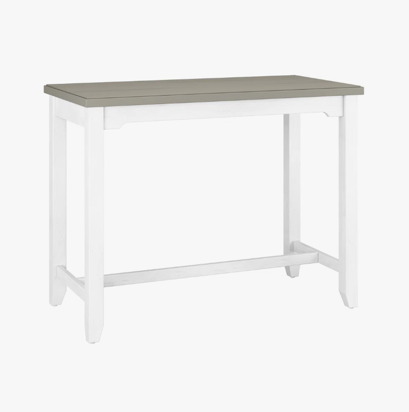 Modern Rustic Wooden Counter Height Accent Side Table for Living Room & Kitchen Space